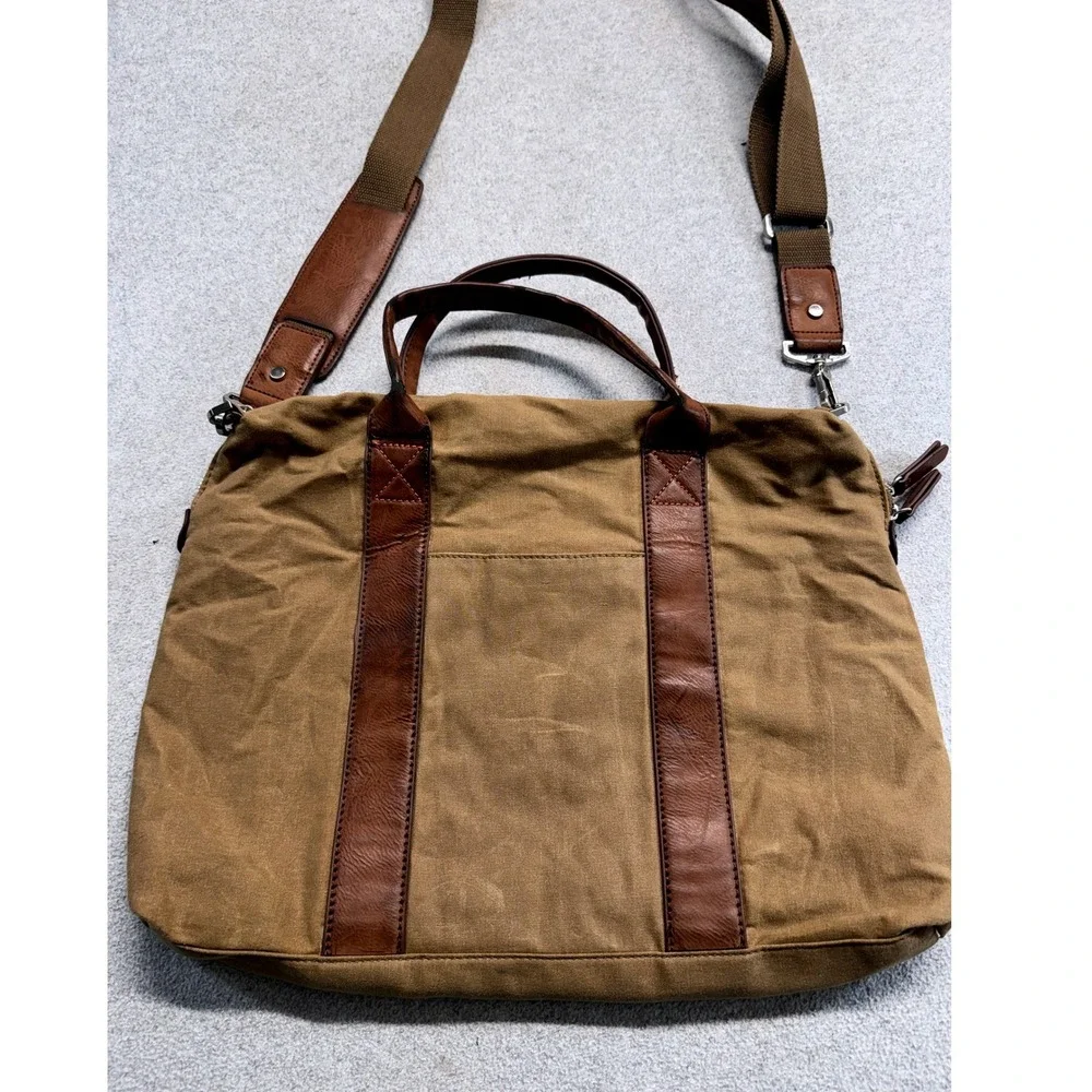 Field & Stream Vintage Collection Canvas Leather Duffel Weekender Travel Bag
